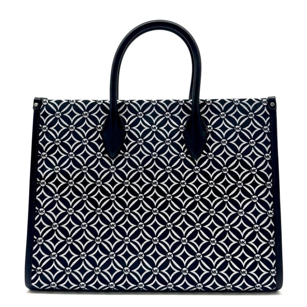 Michael Kors Mirella Medium Rainbow Logo Tote Bag Black/Silver - Picture 6 of 11